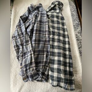 Men’s Flannel Button Down Bundle - J. Crew & Northpoint - Size Large
